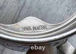 Ensemble de 6 porte-verres en émail de pingouin de l'URSS soviétique