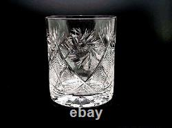 Ensemble de 6 verres à whisky en cristal taillé russe 11 oz Soviétique / URSS Whiskey Scotch