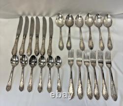 Ensemble de couverts vintage soviétiques en cupronickel Melchior URSS russe 24 pièces Shevchenko