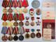 Ensemble Sovi&eacute;tique Russe De 22 M&eacute;dailles, Insignes, 10 Documents De V&eacute;t&eacute;ran De La Seconde Guerre Mondiale, Arm&eacute;e De L&rsquo;urss