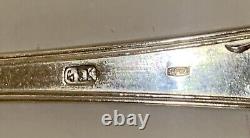 Ensemble vintage de 6 cuillères de table en argent 875 soviétique russe de 1967, URSS, 456 grammes dans une boîte