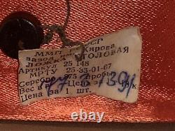 Ensemble vintage de 6 cuillères de table en argent 875 soviétique russe de 1967, URSS, 456 grammes dans une boîte