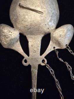 Épinglette vintage traditionnelle / Accessoire en ambre ornemental de Russie soviétique