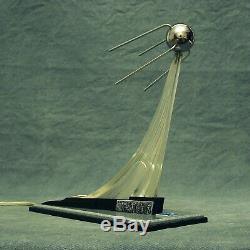 Espace Russe Vintage Exclusive Soviétique Spoutnik Rocket Lampe De Bureau Urss Rare