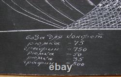 Esquisse de peinture soviétique ukrainienne URSS cristal verrerie verre à shot carafe