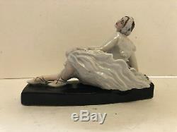 Figurine Antique 1930 En Porcelaine Soviétique D'anna Pavlova Par Natalia Danko