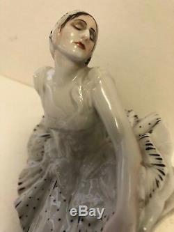 Figurine Antique 1930 En Porcelaine Soviétique D'anna Pavlova Par Natalia Danko