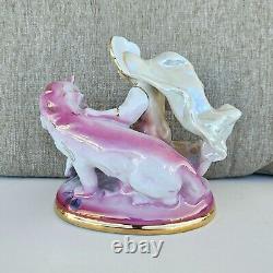 Figurine en porcelaine Dulevo vintage de l'URSS soviétique russe Ivan Tsarevich et le Loup Gris