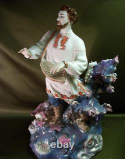 Figurine en porcelaine Sadko antique rare soviétique d'URSS RUSSE