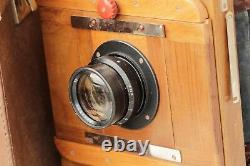 Fkd 13x18cm Urss Russian Old Road Wooden Camera + Lens Industar-51 F4,5/210mm