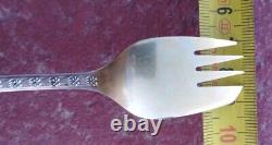 Fourchette vintage en argent sterling 916 russe soviétique URSS ancienne RARE 23 Gs