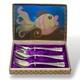 Fourchettes Et Cuillères à Dessert Soviétiques Russes Vintage En Argent 916, Ensemble De 3 Pièces Avec Boîte Cadeau