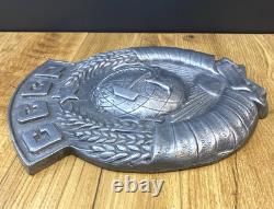 Grand vieux blason de l’URSS, emblème métallique antique soviétique russe, très rare