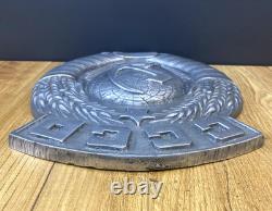 Grand vieux blason de l’URSS, emblème métallique antique soviétique russe, très rare