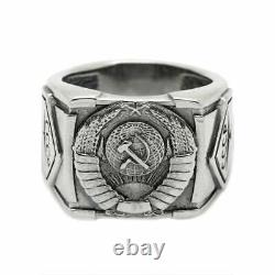 Héraldique soviétique de l'URSS, Emblèmes des républiques soviétiques Bague en argent sterling 925