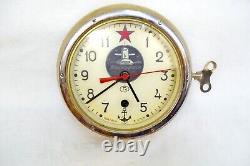 Horloge de navire sous-marin/marine soviétique russe de l'URSS Vostok 202400182 en marche
