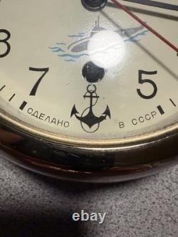 Horloge murale navale soviétique sous-marine Vostok russe vintage CCCP