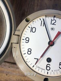 Horloge murale vintage de sous-marin russe CCCP Marine Nautique
