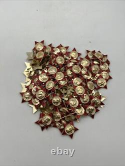 INSIGNE EN ÉMAIL SOVIÉTIQUE RUSSE DE L'URSS LENINE OCTOBRE ENFANT OKTYABRENOK 100 Épingles NOS