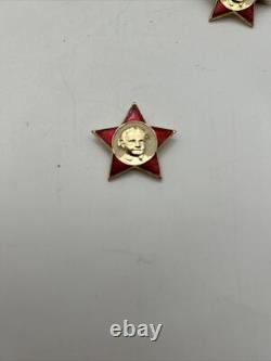 INSIGNE EN ÉMAIL SOVIÉTIQUE RUSSE DE L'URSS LENINE OCTOBRE ENFANT OKTYABRENOK 100 Épingles NOS