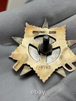 Insigne Médaille Ordre de la GUERRE PATRIOTIQUE D'OR SOVIÉTIQUE RUSSE URSS ARGENT WW II