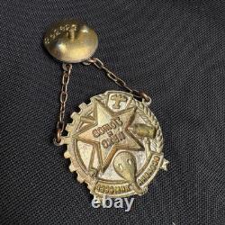 Insigne de guerre chimique et de défense aérienne soviétique russe de la Seconde Guerre mondiale 1936