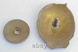 Insigne émaillé soviétique russe des années 1950 'Meilleur Travailleur de la Banque d'État URSS' - épingle de récompense