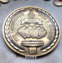 Jeux Olympiques Moscou 80, ours olympiques, RARE 25 USSR badges épingles soviétiques russes