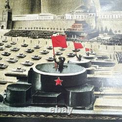 Joseph Staline Affiche de propagande communiste soviétique russe 15,5 x 23 pouces