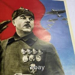 Joseph Staline Affiche de propagande communiste soviétique russe 15,5 x 23 pouces