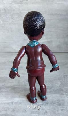 Jouet soviétique russe en celluloïd des années 1970, poupée africaine garçon, 16+