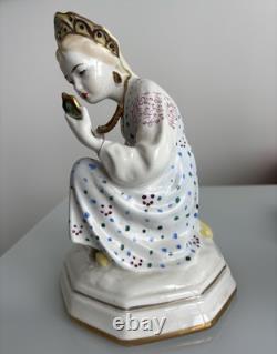 LZFI URSS Soviétique Russe 1960 RARE Boîte en Porcelaine Malachite Vintage