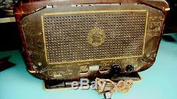 Légende Russe Soviétique Soviétique Tube Vintage Radio -54 Zvezda-54 Étoile Rouge. Rare