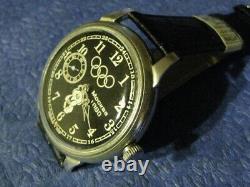 Les Jeux olympiques de l'ours Molnija 1980 URSS montre-bracelet russe soviétique mécanique 6086