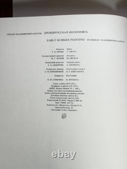 Livre sur la peinture d'icônes russes anciennes M. V. Alpatov URSS soviétique 1974 Livre d'art grand format
