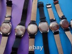 Lot De 9 Vintage-russian-mechanical-ussr-wrist-watch- Raketa