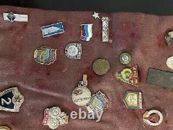 Lot Vintage Russe Médaille D'insigne Militaire Soviétique 3 Pin Lot Urss Cccp (lot 2)
