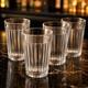 Lot De 4 Verres Facett&eacute;s Russes Vintage, Graneny Stakan De L&rsquo;urss, Verres &agrave; Boire Barware