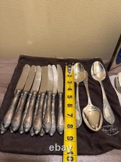 Lot de couverts vintage soviétiques russes Ussr Hep, 12 couteaux et 9 cuillères + cadre bonus