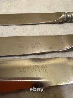 Lot de couverts vintage soviétiques russes Ussr Hep, 12 couteaux et 9 cuillères + cadre bonus