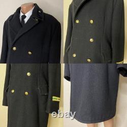 Manteau, chemise, casquette vintage de conducteur de chemin de fer soviétique, URSS, uniforme russe