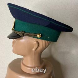 Manteau, chemise, casquette vintage de conducteur de chemin de fer soviétique, URSS, uniforme russe