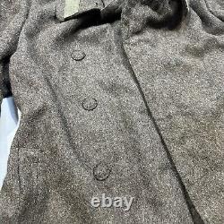 Manteau d'hiver en laine soviétique russe de la Seconde Guerre mondiale