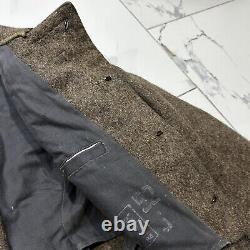 Manteau d'hiver en laine soviétique russe de la Seconde Guerre mondiale