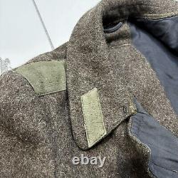 Manteau d'hiver en laine soviétique russe de la Seconde Guerre mondiale