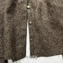 Manteau d'hiver en laine soviétique russe de la Seconde Guerre mondiale