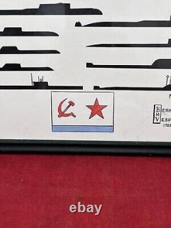 Marine soviétique russe de l'URSS Militaire Sous-marin nucléaire ID Affiche vintage du sous-marin Vesper