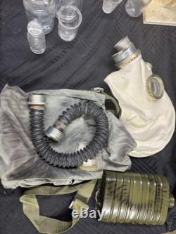 Masque à gaz militaire soviétique russe vintage de l'URSS pour blessure à la tête de médecin militaire
