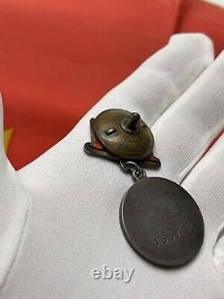 Médaille Badge Ordre en argent sterling de l'URSS de la Seconde Guerre mondiale.
