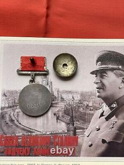 Médaille Badge Ordre en argent sterling de l'URSS de la Seconde Guerre mondiale.